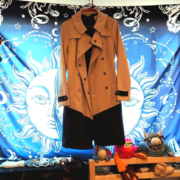 Karma 2 Tone Trenchcoat M Medium - Picture 2 of 5